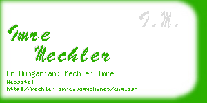 imre mechler business card